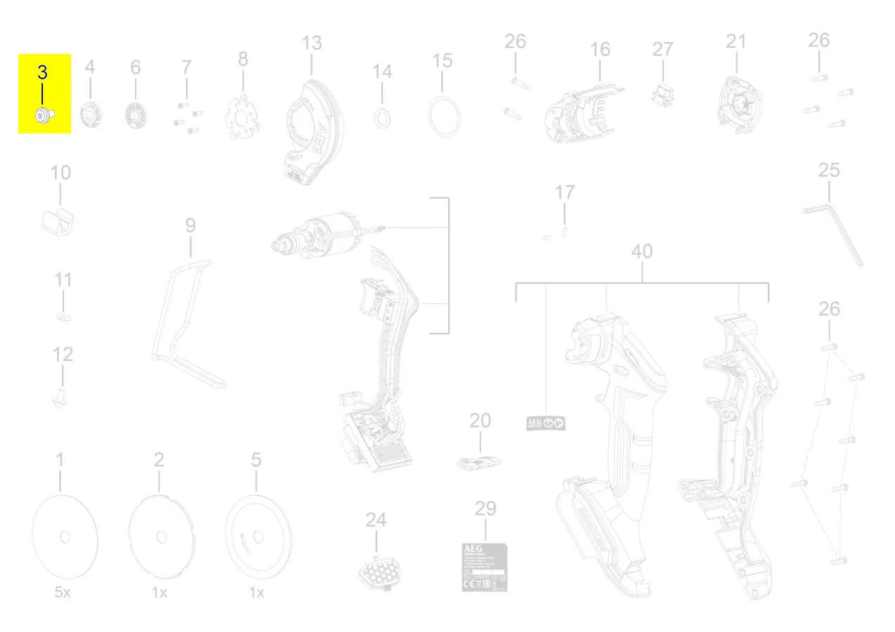 Vis réf. 4931473685 AEG